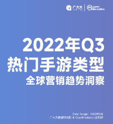 【广大大】2022Q3全球热门手游类型营销报告