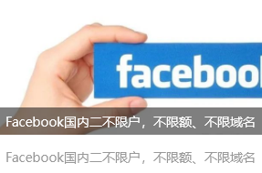 Facebook国内二不限户，不限额、不限域名