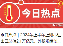 今日热点｜2024年上半年上海市进出口总值2.1万亿元，外贸规模创历史新高