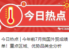 今日热点 | 今年前7月我国外贸成绩单！重点区域、优势品类全分析