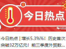 今日热点 | 增长5.3%%！历史首次突破32万亿元！前三季度外贸数据出炉