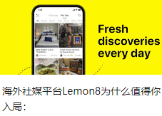 海外社媒平台Lemon8为什么值得你入局：