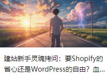 建站新手靈魂拷問：要Shopify的省心還是WordPress的自由？血虧3萬后的真相