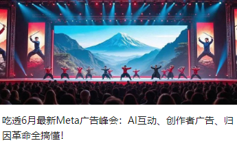 吃透6月最新Meta广告峰会：AI互动、创作者广告、归因革命全搞懂！