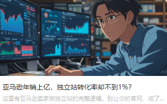 亞馬遜年銷上億，獨(dú)立站轉(zhuǎn)化率卻不到1%？