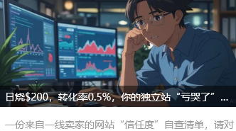 日烧$200，转化率0.5%，你的独立站“亏哭了”吗？