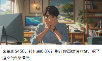 客單價(jià)$450，轉(zhuǎn)化率0.8%？別讓你高端獨(dú)立站，犯了這3個致命錯誤