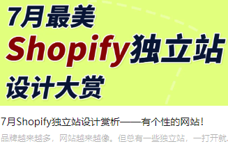 7月Shopify独立站设计赏析——有个性的网站！