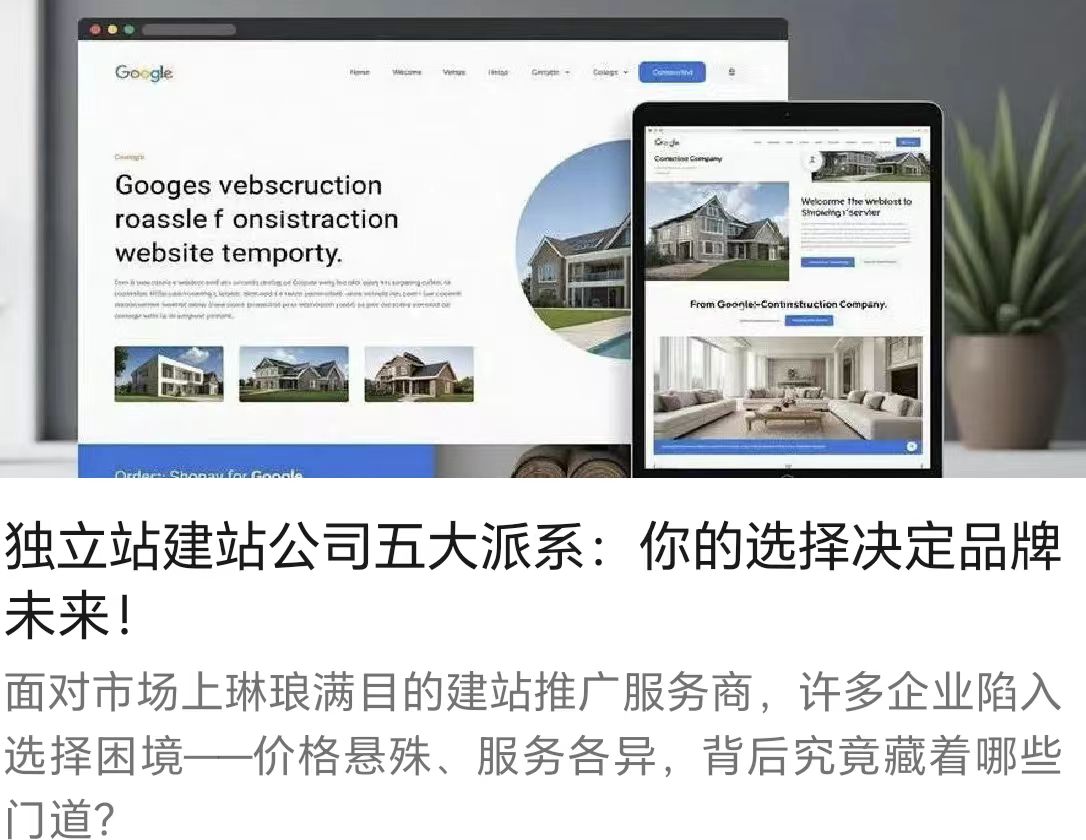 独立站建站公司五大派系：你的选择决定品牌未来！