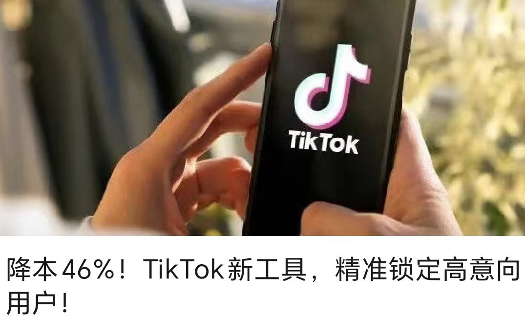 降本46%！TikTok新工具，精准锁定高意向用户！