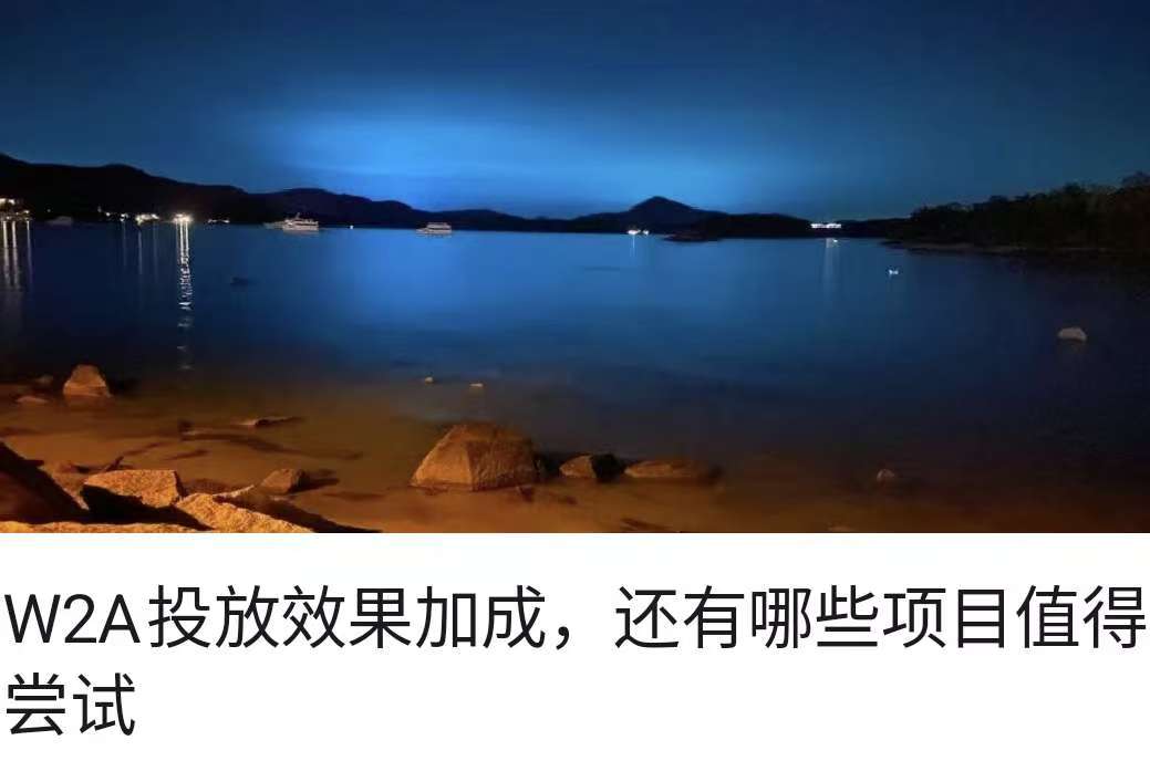 W2A投放效果加成，还有哪些项目值得尝试