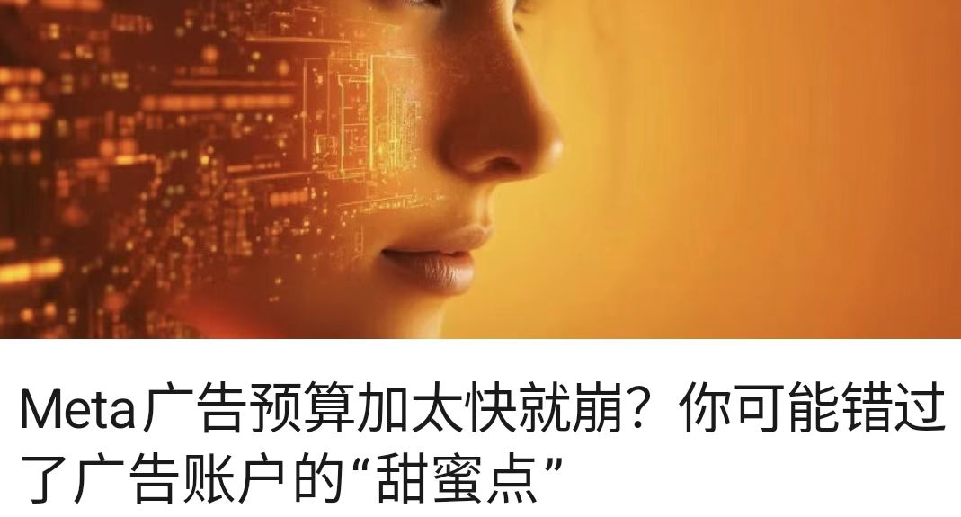 Meta广告预算加太快就崩？你可能错过了广告账户的“甜蜜点”