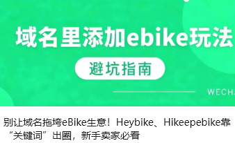 別讓域名拖垮e(cuò)Bike生意！Heybike、Hikeepebike靠“關(guān)鍵詞”出圈，新手賣(mài)家必看