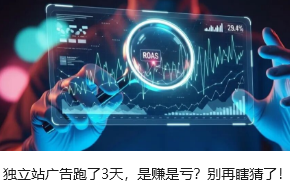 獨立站廣告跑了3天，是賺是虧？別再瞎猜了！