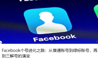 Facebook个号进化之路：从普通账号到绿标账号，再到三解号的演变