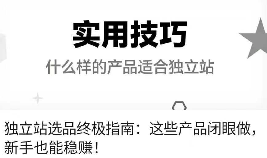 独立站选品终极指南：这些产品闭眼做，新手也能稳赚！