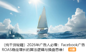（纯干货秘籍）2026年广告人必看：Facebook广告ROAS稳定增长的算法逻辑与操盘思维！