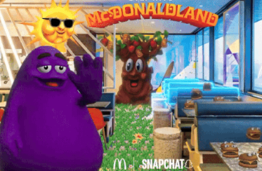 Snapchat × 麦当劳｜14,000 家麦当劳用 AR 一秒变身“麦麦岛”