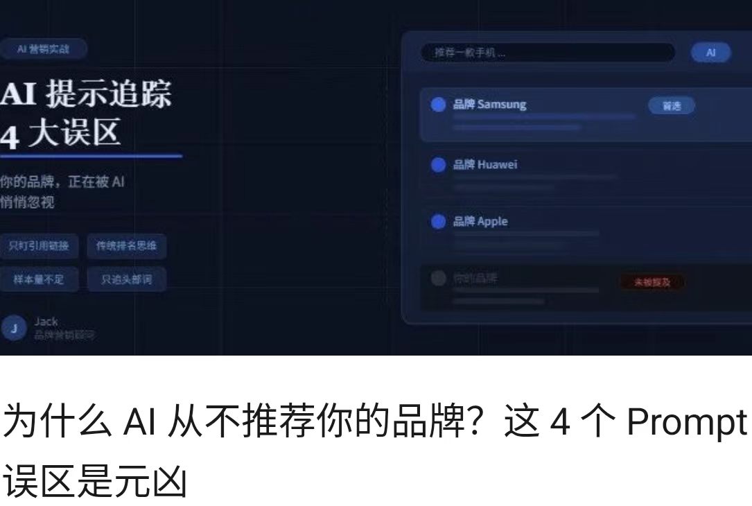 为什么 AI 从不推荐你的品牌？这 4 个 Prompt 误区是元凶