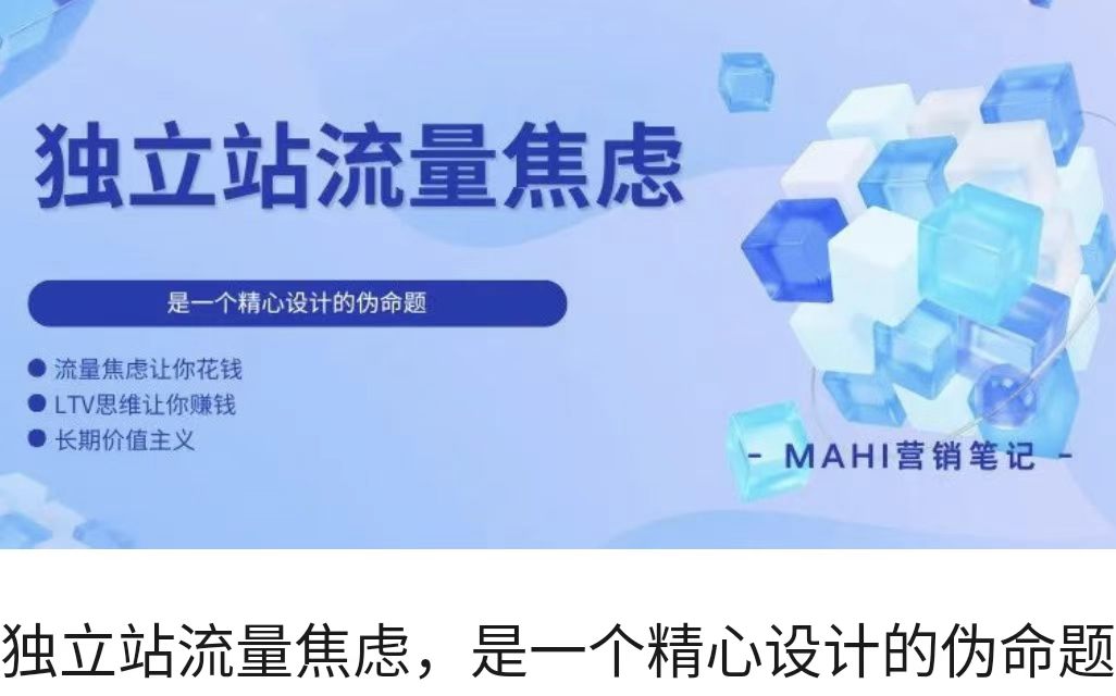 独立站流量焦虑，是一个精心设计的伪命题