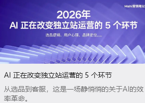 AI 正在改变独立站运营的 5 个环节
