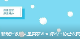 新规升级！大量卖家Vine跨站评论已恢复