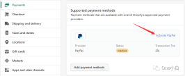 如何在 Shopify 后台启用 PayPal 收款？