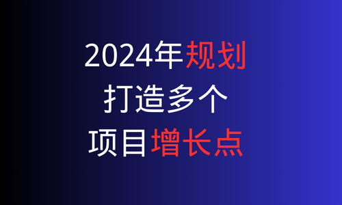 2024年规划 | 多个持续的项目增长点